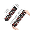 thumbnail image 4 of Pofeuu Houndstooth Green Red Print 30cm Socks, Adult Running Hiking Socks for Youth and Adult, 4 of 7