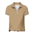 thumbnail image 4 of Mifsaly Womens V Neck Zipper Shirts Summer Casual Short Sleeve Slim Fit Athletic Tops Lightweight Breathable Golf Work Daily Tee XXL, 4 of 5