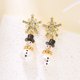 thumbnail image 5 of Fashion Christmas Snowman Snowflake Stud Earrings For Women Pearl Crystal Dangle Piecring Cute Xmas Ear Jewelry New Year Gift, 5 of 5