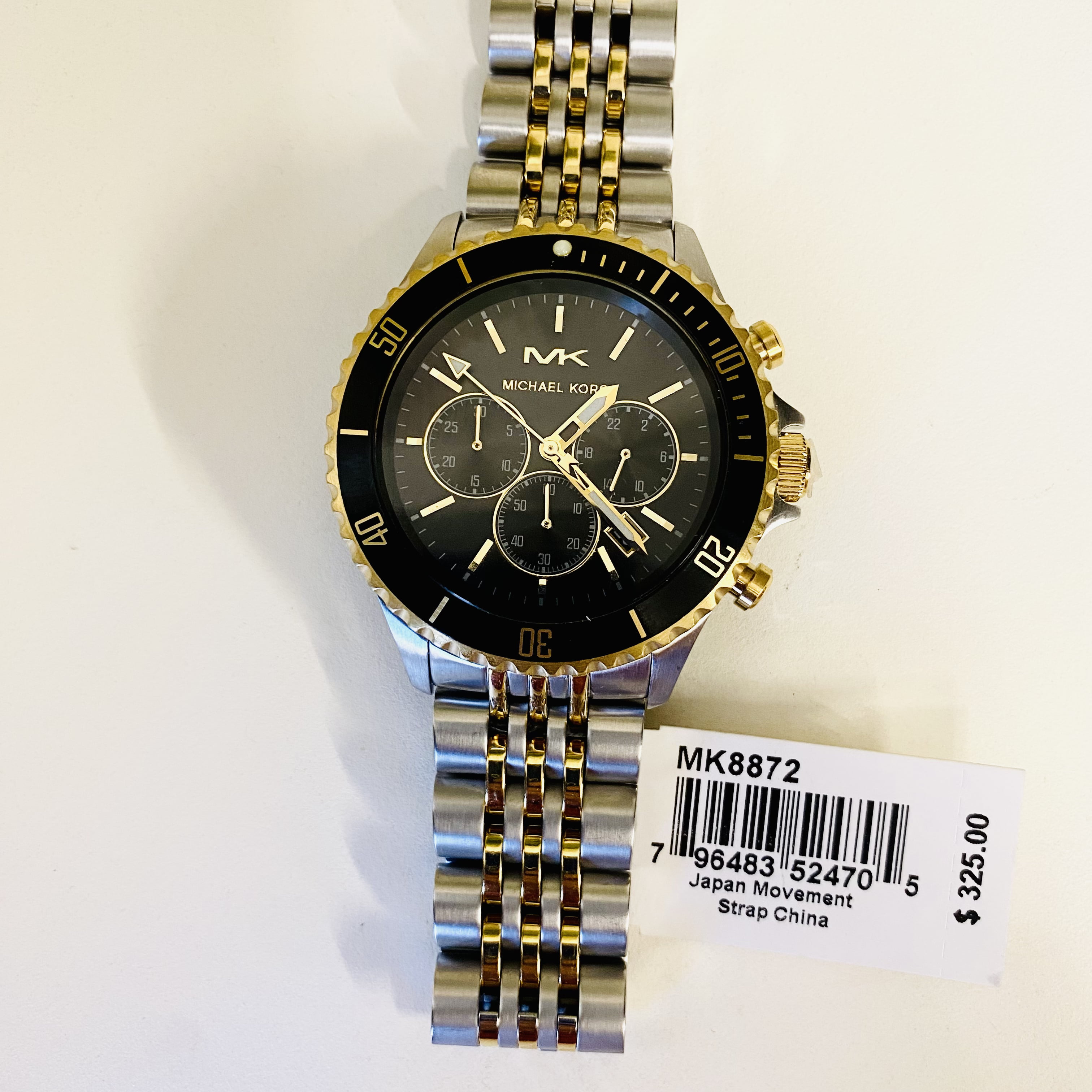 Michael Kors Bayville Two-Tone Stainless Steel Mens Watch MK8872