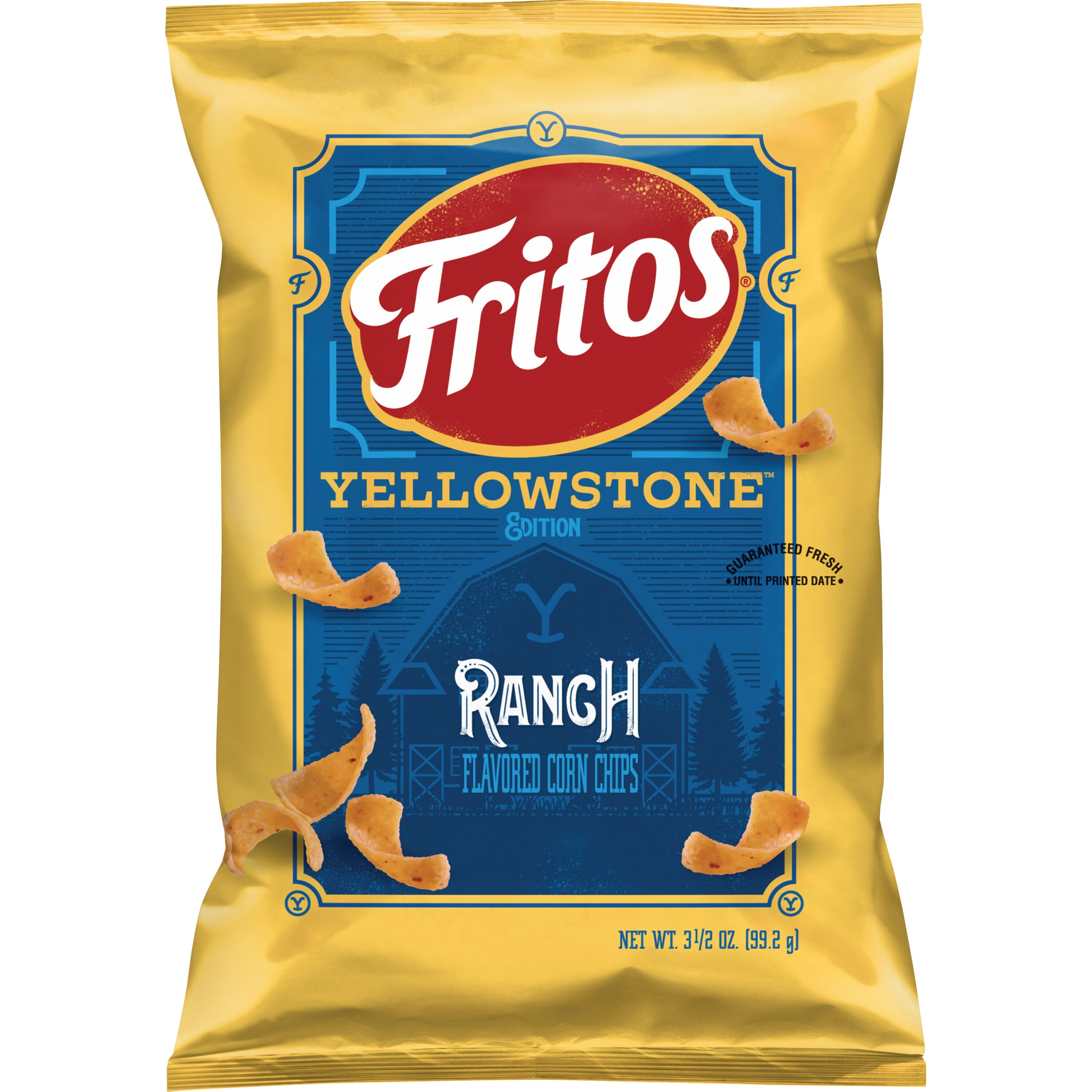 (6 pack) Fritos Corn Chips Yellowstone Ranch Flavored 3.5 Ounce