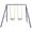 Blue#75, variant on Outdoor Swing Sets, Two Station Swing Set for Children, Blue Swing Sets,Polyethylene Backyard Swing Sets, Toys Swing Sets Two Station Swing Set for Children