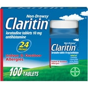 Claritin 24 Hour Allergy Medicine, Antihistamine Tablets, 10 mg, 100 Ct