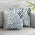 thumbnail image 3 of Creowell Leaves Bridget Riley Fashion Style Dirt-Resistant Throw Pillow Covers for Couch Sofa Bed Living Room Bedroom Car, Zipper Closure 1PC 24x24in, 3 of 5