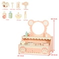 thumbnail image 6 of Little Girls' Makeup Table with Mirror,Kids Vanity Set with Storage Drawer,Toddler Pretend Play Vanity Desk with 8 Makeup Accessories,Princess Vanity for 3+ Years Old Kids, 6 of 16