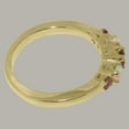 thumbnail image 4 of LBG British Made 9k Yellow Gold Pink Tourmaline & Opal ring Womens band Ring - 33 size options - Size 11.75, 4 of 6