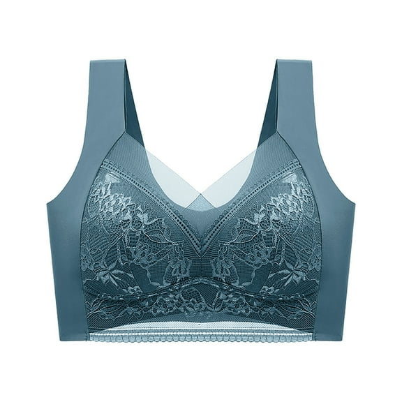 VFRGHD Bras For Women Mesh Comfy Bralette Tshirt Everyday Bras Large Size Bra No Underwire Push Up Full Coverage Brassieres Comfy T-Shirt Bras