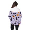 thumbnail image 4 of FORMRS Womens Scarf Winter Soft Long Big Warm Shawls Wrap Tassel Scarves, Purple Halloween Pumpkin, 4 of 9