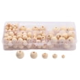 thumbnail image 1 of Loose Wooden Beads Jewelry Making Bracelet DIY 3mm Hole 14/12/10/6/8mm Wood Bead Crafting, 1 of 9