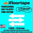 thumbnail image 3 of LiteMark 10 Inch White Vinyl Removable Floor Wall Marking Arrow Decals - Pack of 12, 3 of 3