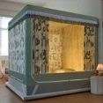 thumbnail image 4 of 2024 Nuevas mosquiteras de malla antimosquitos, cortinas opacas con dibujos animados para cama, carpa para cama, decoración del hogar, dosel de cama de gran espacio con soporte, 4 of 5