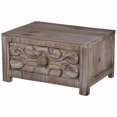 thumbnail image 1 of Benzara BM154460 Utterly Classic Fir Wood Tabletop Drawer, Brown, 1 of 1
