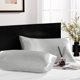 thumbnail image 5 of Deconovo Funda de almohada Queen de seda para cabello y piel, paquete de 2, gris, fundas de almohada de satén con cierre de sobre, protector de almohada suave y antideslizante, 5 of 8