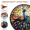 thumbnail image 3 of Puzles de madera Queenisray de 500 piezas con forma de pavo real para adultos, 3 of 7