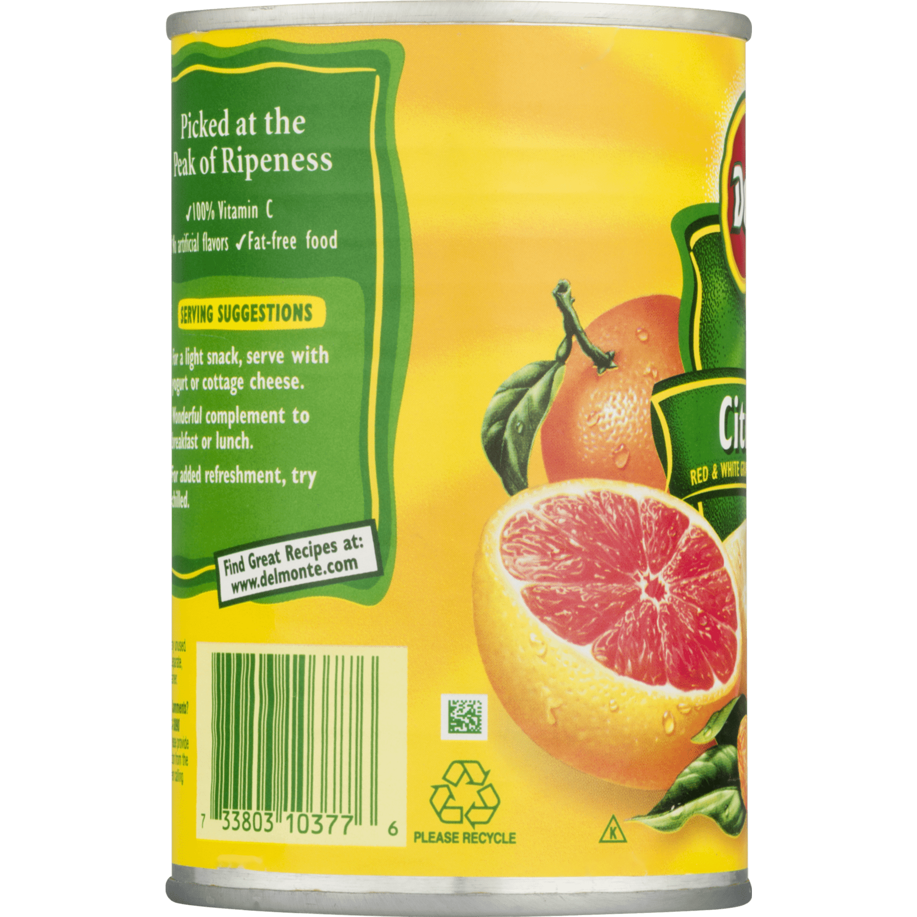 Del Monte Grapefruit Citrus Salad Light Syrup Canned Fruit 15 oz Can (Pack of 6)