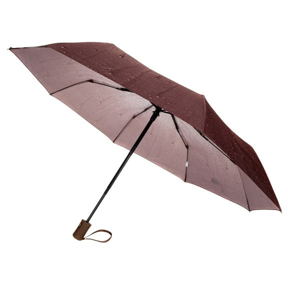 Raindrop Lightweight Compact Travel Sized Windproof Nylon Adult Umbrella With Easy Open Button