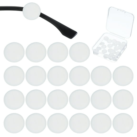 Uxcell Chocolate Bean Eye Glasses Ear Grips, Anti-Slip Silicone Comfort Eyeglass Hooks with Box White