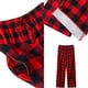 thumbnail image 3 of Pantalones de pijama para hombre de color rojo con bolsillos, pantalones de pijama para dormir de franela suave a cuadros para hombre, 3 of 5