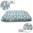thumbnail image 3 of Blue Sky Pet Bed, Repetitive Doodle Illustration of Simple Clouds and Stars, Chew Resistant Pad for Dogs and Cats Cushion with Removable Cover, 24" x 39", Pale Blue Pale Orange, by Ambesonne, 3 of 4