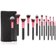 thumbnail image 1 of 15 Brochas de Maquillaje Profesional Malubero Negro con Rosa, 1 of 3