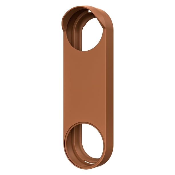 Funda de silicona premium resistente a la intemperie, funda protectora para timbre de puerta. Marron oscuro