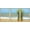 NATURAL, variant on wall26 - 3 Piece Framed Canvas Wall Art - Pineapple on The Beach with Blue Sky - Modern Home Art Stretched and Framed Ready to Hang - 24"x36"x3 NATURAL