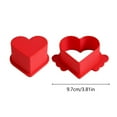 thumbnail image 2 of Heart Shaped Cake Cutter And Pusher Set 3D Printed Baking For Homemade Desserts Party Tools With For Easy Release DIY Baking Accessories Kit Turtle Sandwich Cake Shapes Ready to Decorate Cookies Real, 2 of 2