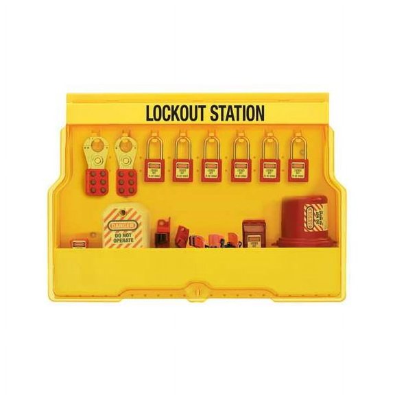 Master Lock Lockout Station,Fasteners,Yellow S1850E410PRE