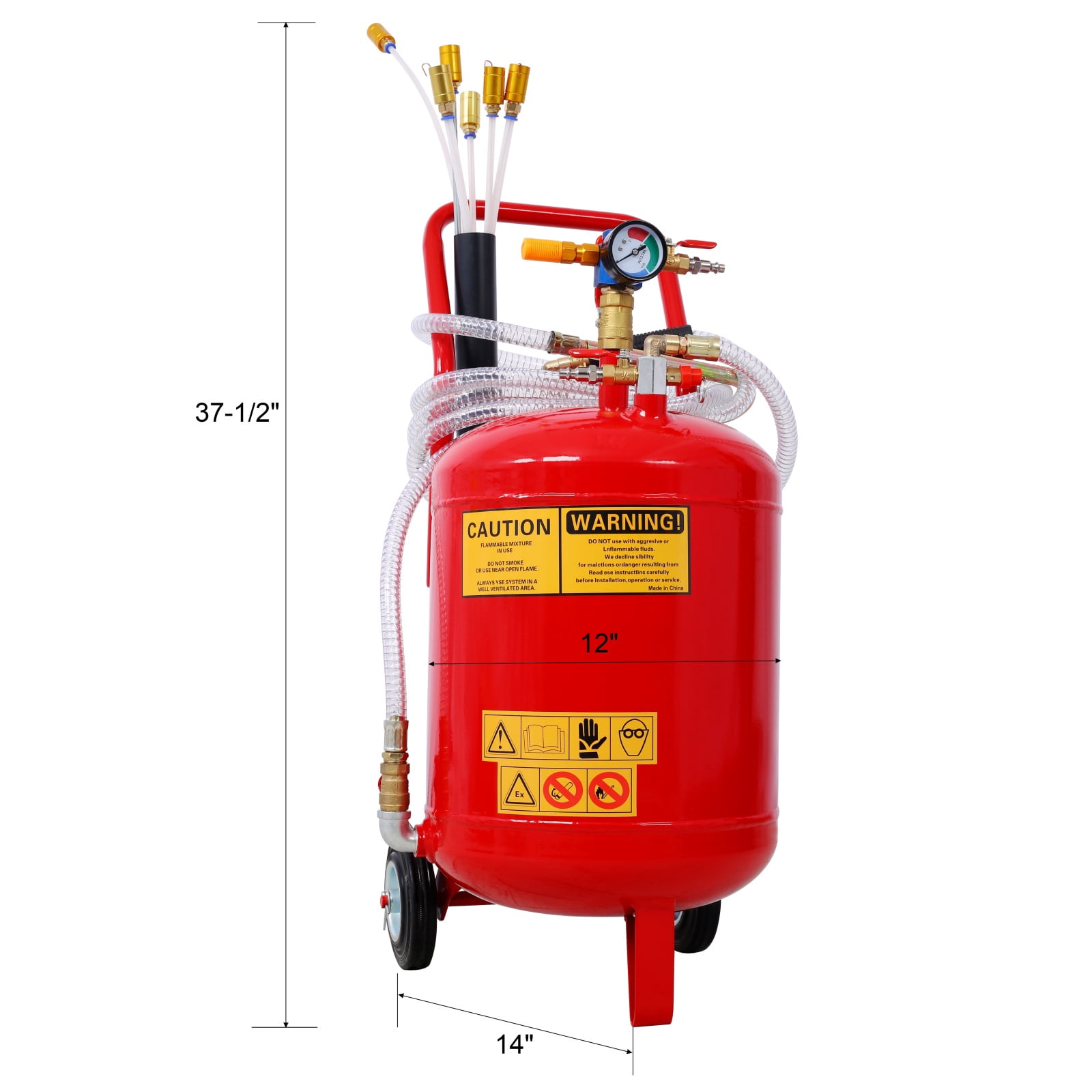 24L Pneumatic Oil Extractor, Professional Waste Oil Evacuator with 6 Suction Probes & Overpressure Protection