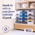 thumbnail image 2 of Homz 15.5 Qt Stackable Home Storage Container w/Lid, Gray Latch (12 Pack), 2 of 11