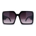 thumbnail image 2 of Mod Womens Exposed Lens Rectangle Butterfly Fashion Sunglasses Black Smoke, 2 of 4