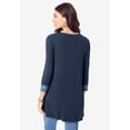 thumbnail image 2 of Roaman's Women's Plus Size Criss Cross Ultra Drape Swing Tunic, 2 of 5