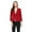 Burgundy, variant on Women's Solid Comfy Casual Office Work 3/4 Long Sleeve Open Front Blazer Jacket S-3XL