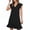 Black, variant on OSOLU Solid Color Women Casual Dress V-Neck Midi Dress With Cap Sleeve Ruffle Detail For Daily Wear Vacation Beach Spring Summer Dresses Stylish Sundress Dresses For Women 2025 Elegant Classy