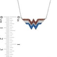 thumbnail image 2 of 2Ct Round Cut Garnet/Sapphire Wonder Women Pendant 14k White Gold Plated, 2 of 2