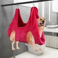 thumbnail image 4 of ZOELNIC M Pet Dog Cat Grooming Hammock Helper Restraint Bag for Bating Nail Trimming Pink, 4 of 7
