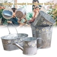 thumbnail image 2 of MesaSe Flower Iron Bucket Planter Pot Retro Hanging Barrel Buckets For Flower Plants New, 2 of 10