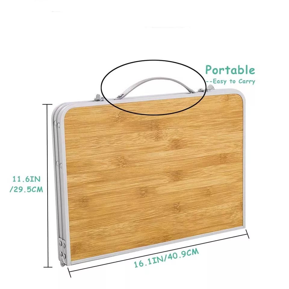 Details about / Foldable Laptop Table Superjare Bed Desk Breakfast Serving Bed Tray Portable ...
