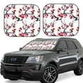 thumbnail image 2 of Bingfone Cherry Blossoms Print 2-Piece Sun Shade Front Windshield - Foldable Car Front Window Sunshades For Most Sedans Suv Truck - Large, 2 of 7