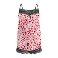 thumbnail image 6 of yievot Valentines Pajamas for Women Cami Pjs Valentine Day Sleepwear Heart Print Tops and Shorts Set Loungewear, 6 of 6
