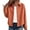 Orange, variant on Women's Denim Shirt Jacket Loose Fit Long Sleeve Casual Top for Autumn Layering L Size Beige