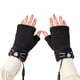 thumbnail image 1 of Tejido Guantes sin dedos Hombres blandos Mujeres A prueba de viento A prueba de viento Cálido Mantenimiento USB Carga eléctrica Calefacción Mittens Protector de mano interior Negro kenally HA011717-03, 1 of 7