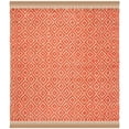 thumbnail image 3 of SAFAVIEH Natural Fiber Thomas Geometric Jute Area Rug, Fuchsia/Natural, 6' x 6' Square, 3 of 8