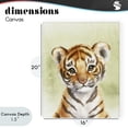thumbnail image 4 of Stupell Industries Cottage Jungle Friends Baby Tiger Canvas Art, 16 x 20, by Christine Simpson Art, 4 of 8