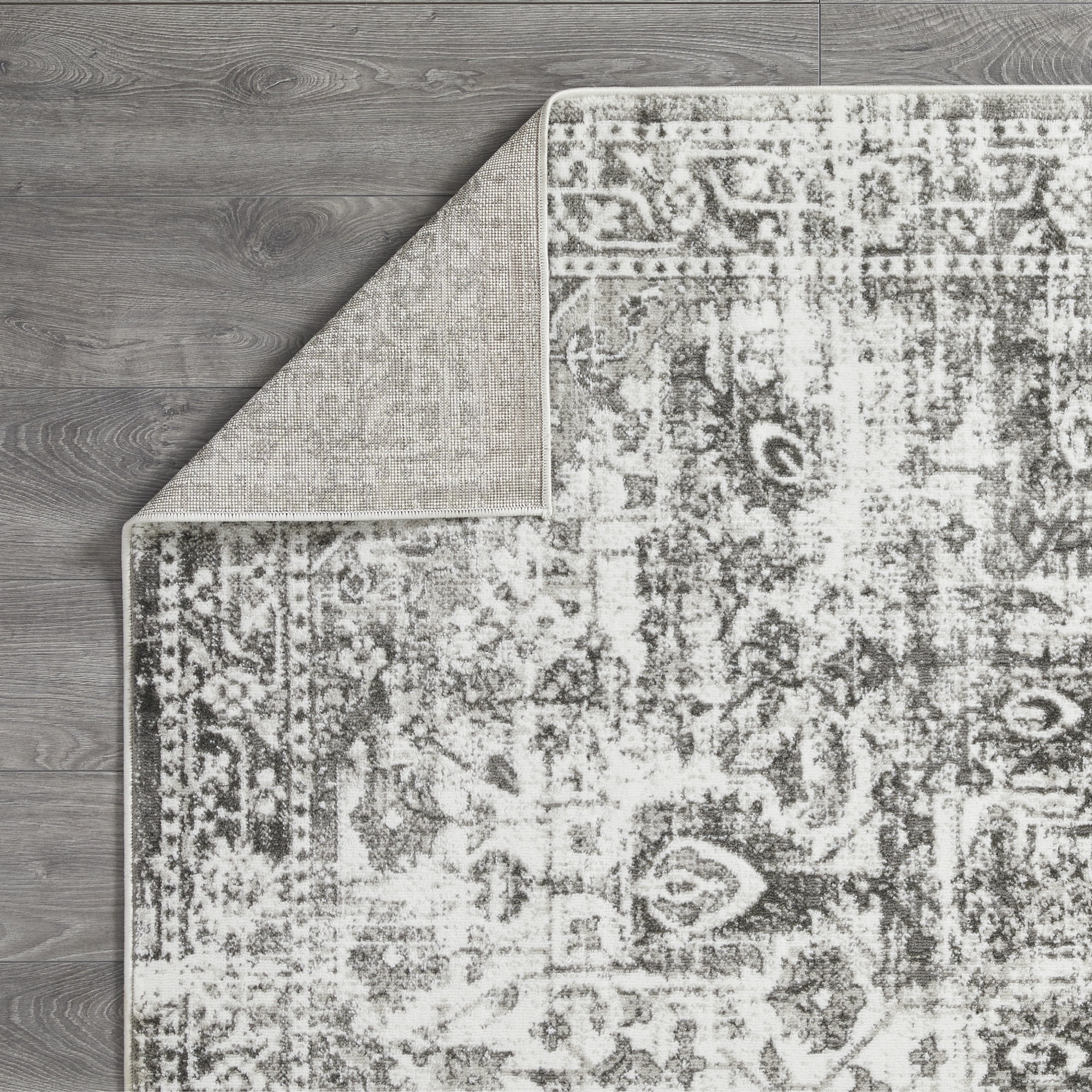 Loomaknoti Rhane Allory 5' x 7' Gray Oriental Indoor Polypropylene Area Rug