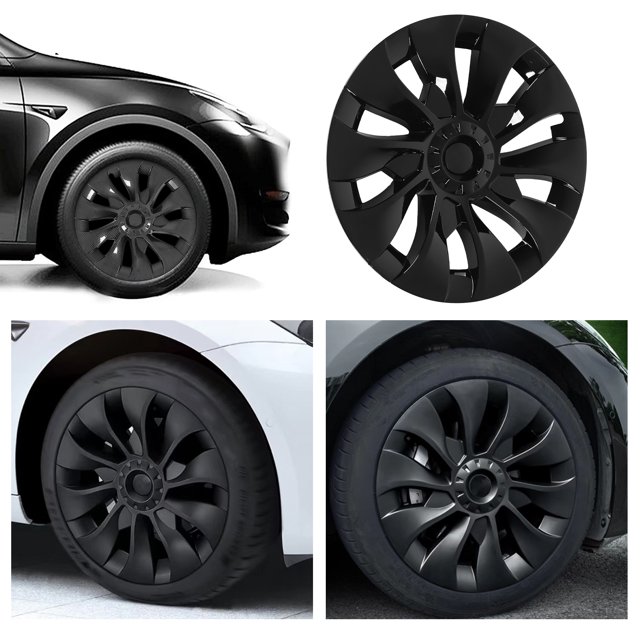 Fits Model 3 Wheel Cover Hubcap, 18 Inch Hubcap for Model 3 2017-2023, Snap Hub , Replacement Hub Rims Cover, Set of 4, Exterior Car Accessories