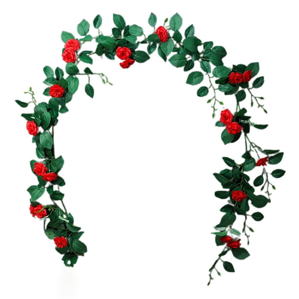 Visland Flower Garland Fake Rose Vine Artificial Flowers Hanging Rose