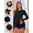 thumbnail image 3 of Weardear 3 Pack Maternity Shirts Long Sleeve Side Ruched Pregnancy Workout Tops with Thumb Hole Casual Crew Neck Tshirts for Women, 3 of 7