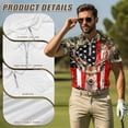 thumbnail image 5 of KUIFORTI Matching Couple Golf Shirts Camouflage Flag Deer His and Hers Golf Shirts Matching Moisture Wicking Breathable Fabric for Man 4-Way Stretch Suitable for Outdoor Sports, 5 of 6
