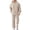 Khaki, variant on Mens 2 Piece Twists Jacquard Texture Sweatsuit Outfits Hoodie Sweatshirt & Joggers Sweatpants Set Tracksuit Orange